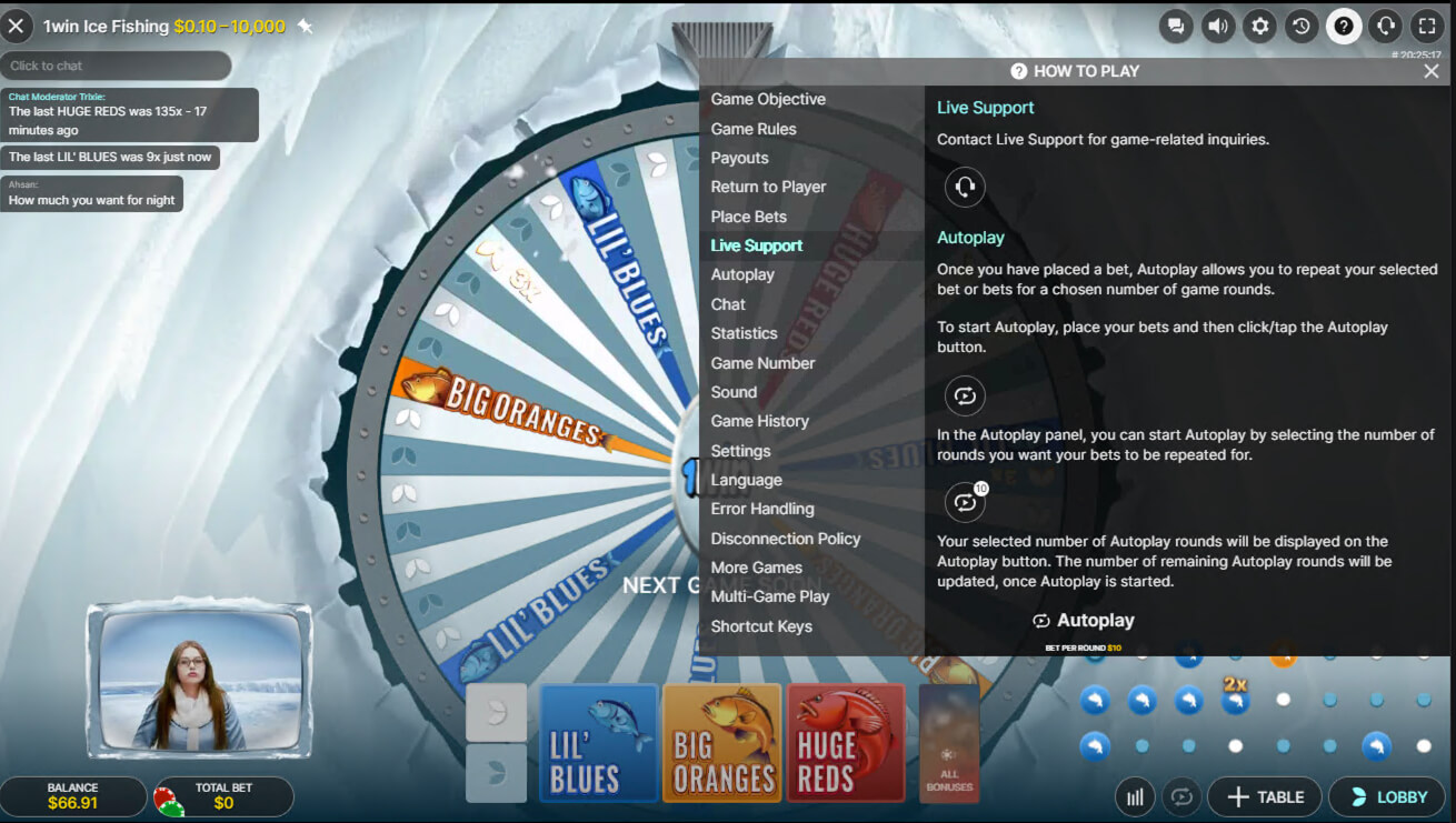 Ice Fishing — Supporto Live e Autoplay
